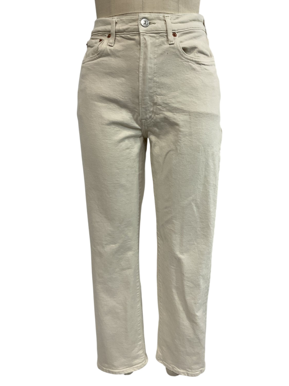 Buck Mason Classic Cream Rider Denim Jeans Size 27